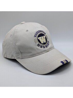 Washington Huskies Hat Strap Back American Needle Cap Tan Beige NCAA Basketball